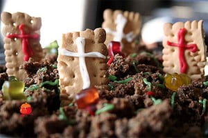 Halloweenowy biszkopt