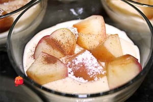 Jabłka w kremie budyniowym