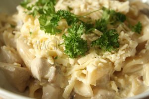 Kurczak w sosie śmietanowo-pieczarkowym