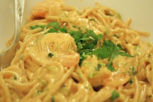 Krewetki królewskie w sosie mascarpone